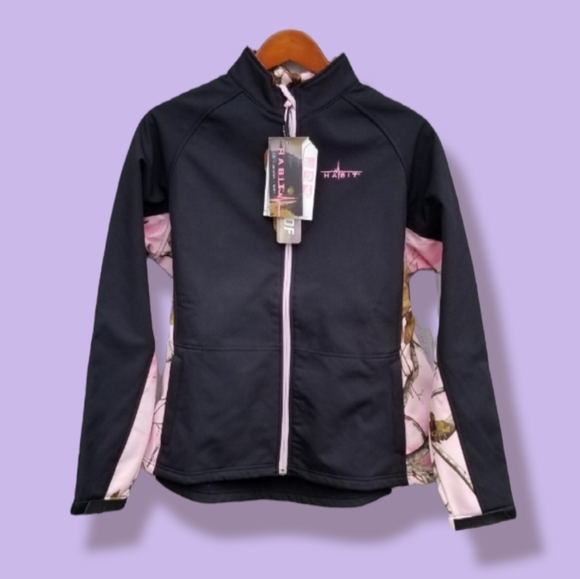Jackets & Blazers - Black and Pink Camo Jacket
